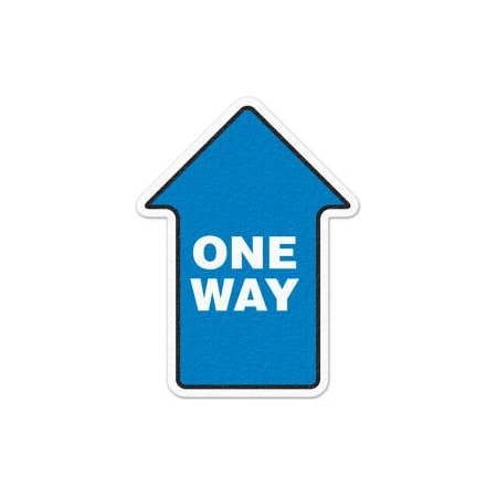Top Tape And Label One Way Arrow, Vinyl Floor Sign, 17'' Long FS1022V